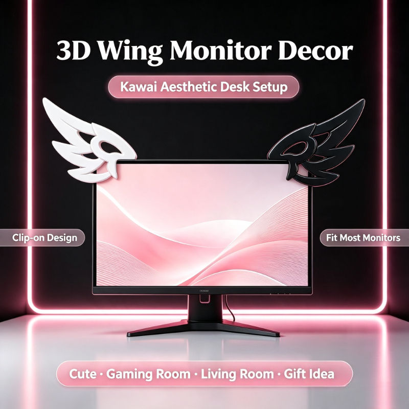 Kawaii 3D Wing Decor for Compu - Kawaii Tech Accessories review and price