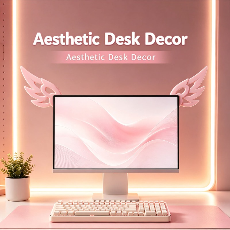 Kawaii 3D Wing Decor for Compu - Kawaii Tech Accessories review and price